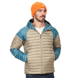 Marmot Hype Down Hoody Men's in Moon River and Vetiver